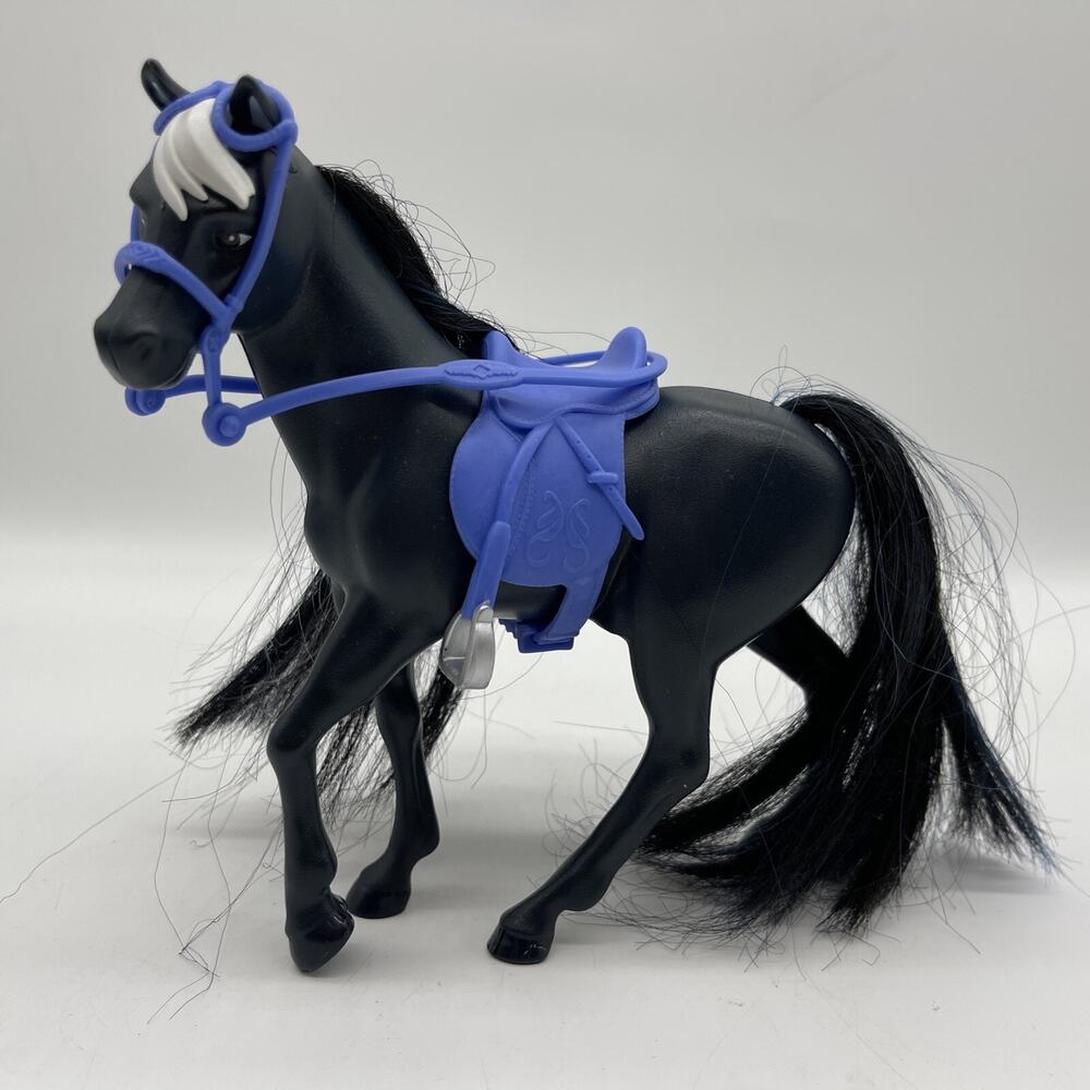 Dreamworks Spirit Riding Free Horse Black with Saddle Just Play 6"